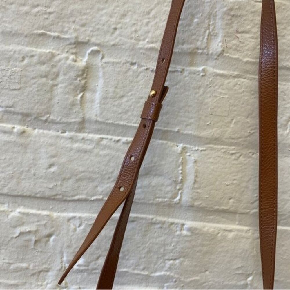 BTB Los Angeles || Kelly Crossbody Bag Soft Leather‎ Unlined Cognac Brown - Picture 3 of 11